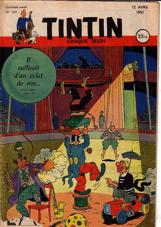 Journal de TINTIN dition Franaise N 129 du 12 Avril 1951