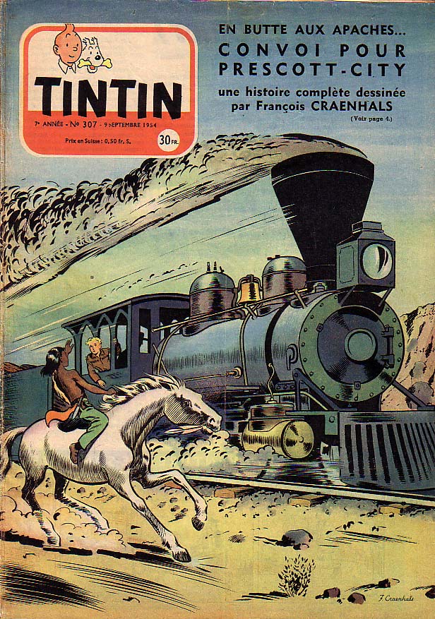 Journal de TINTIN dition Franaise N 307 du 9 Septembre 1954