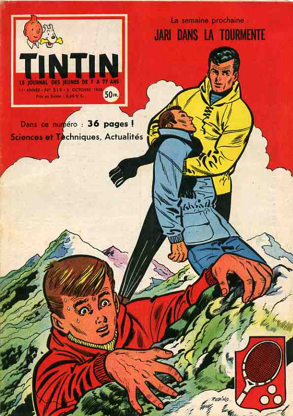 Journal de TINTIN dition Franaise N 519 du 2 Octobre 1958