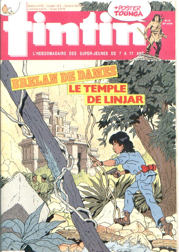 Journal de TINTIN dition Belge N 44 du 29 Octobre 1985