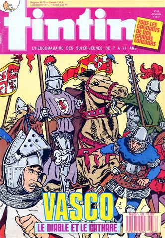 Journal de TINTIN dition Belge N 49 du 1 Dcembre 1987