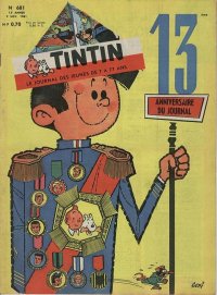 Journal de TINTIN dition Franaise N 681 du 9 Novembre 1961